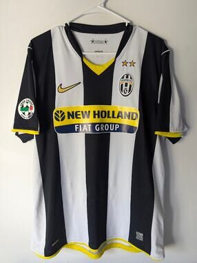 Juventus 2008-09 Home Del Piero Jersey Men's Large Nike Serie A Patched
